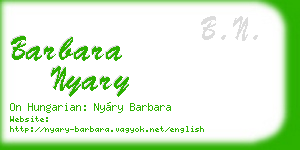 barbara nyary business card