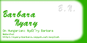 barbara nyary business card